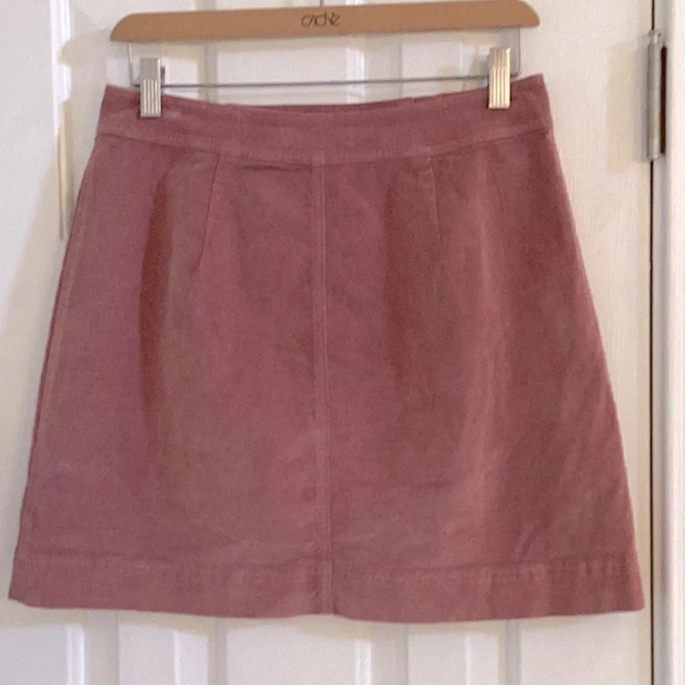Madewell Dusty Pink Velveteen Mini w/ Front Zippers